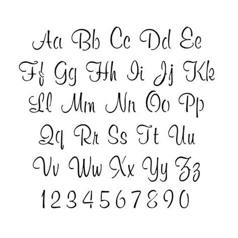 the upper and lower case of an english alphabet, with cursive writing on it