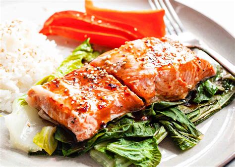 Ginger-Soy Steamed Salmon with Spicy Maple Sauce Recipe