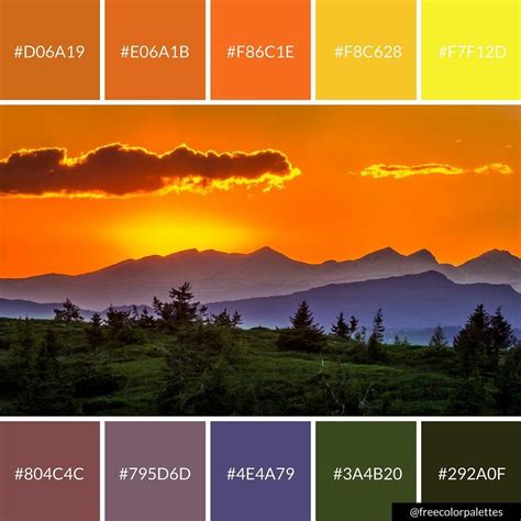 Sunrise | Sunset | Sunshine Color Palette Inspiration Great for digital ...