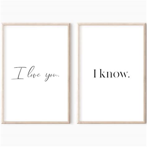 I Love You I Know - Etsy