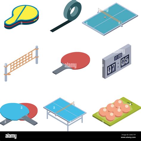 Table Tennis Game Equipment Collection Set Vector Stock Vector Image & Art - Alamy