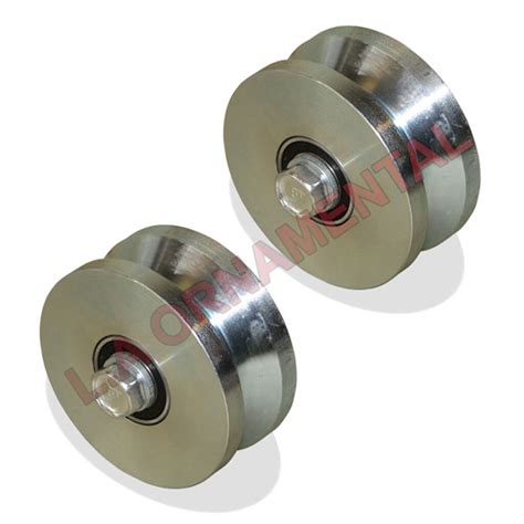 4" V Groove Wheel Dura Heavy Duty Gate Wheels With Cover Box Roll ...