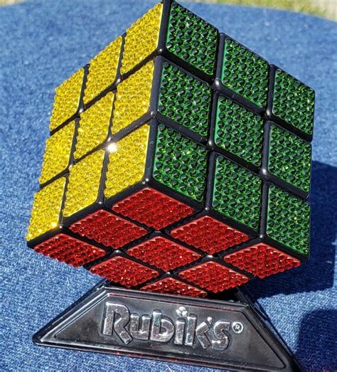 Swarovski Crystal Rubiks Cube Custom Rhinestone Retro Rubiks | Etsy