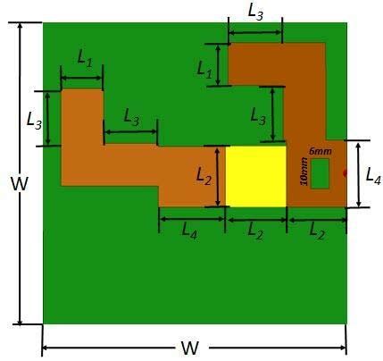 LAYOUT OF PROPOSED ANTENNA. | Download Scientific Diagram