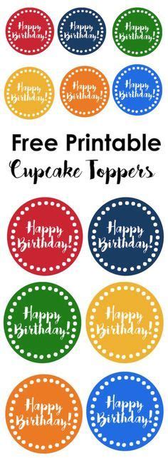 Happy Birthday Cupcake Toppers Free Printable - Paper Trail Design ...