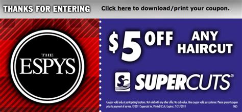 $5 Supercuts Coupon