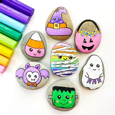 Halloween Painted Rocks Tutorial