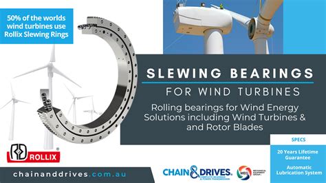 Rollix Wind Turbine Slewing Bearings - Chain and Drives - WA & NSW