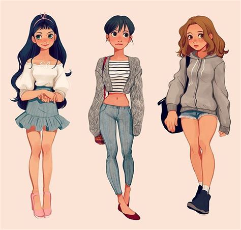 #streetstyle #character #design #digitalart #girls | Character design ...