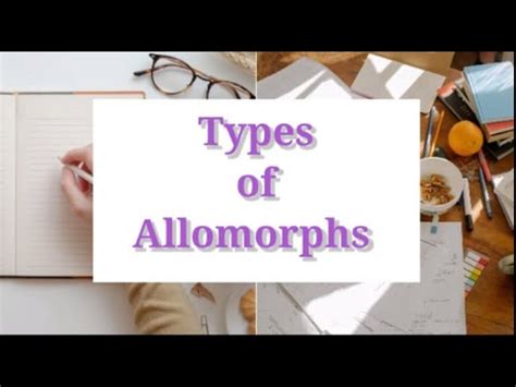 Morphs & Allomorphs - YouTube