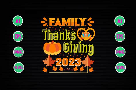 Family Thanksgiving 2023 Graphic by Designer Mohesenur 64 · Creative ...