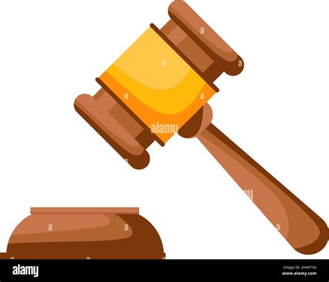 Judges mallet, illustration, vector on a white background Stock Vector ...