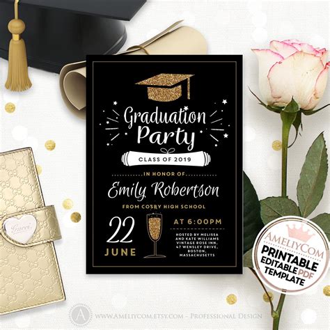 Graduation Party Invitation Cards Templates