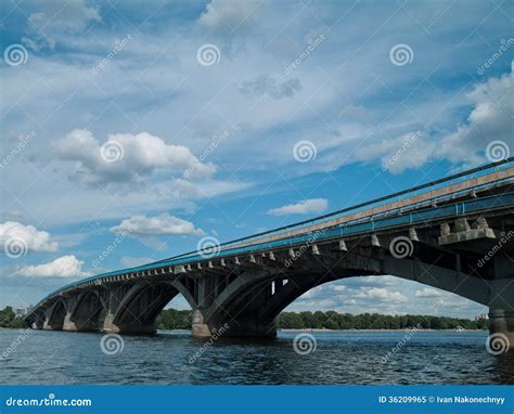 Dnipro river and bridge stock image. Image of view, bridge - 36209965