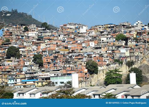 Slum Rio de Janeiro stock image. Image of building, city - 80169955