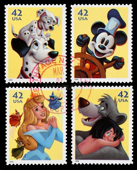 Disney Character Postage Stamps Editorial Photo - Image of paper, dalmations: 29696366