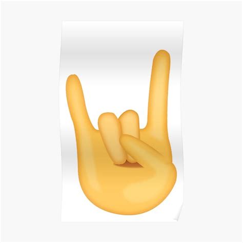 "sign of the horns emoji" Poster for Sale by allurasblog | Redbubble