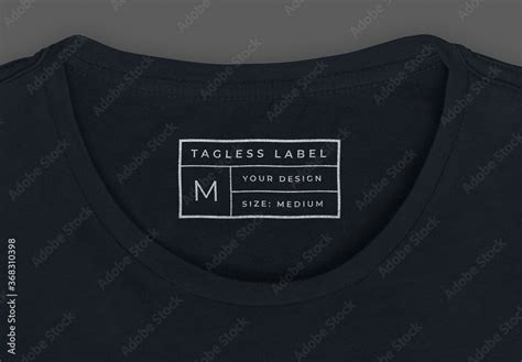 Tagless T-Shirt Label Mockup Stock Template | Adobe Stock