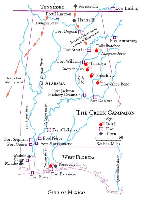 Alabama Trails War 1812 - Maps