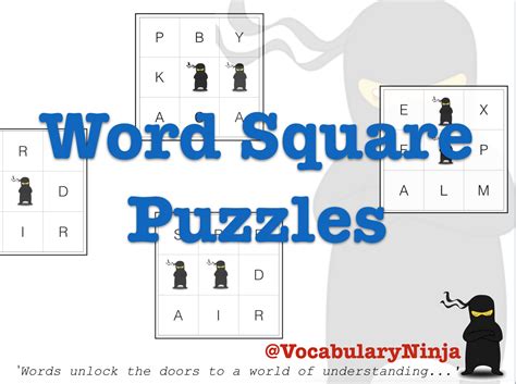 Word Square Puzzles! – Vocabulary Ninja