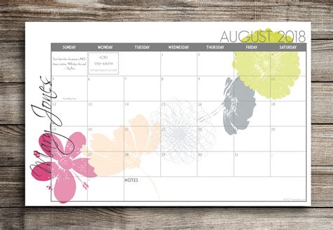 2023-2024 Digital Printable PRINT YOUR OWN Custom Desk Calendar, Desk ...