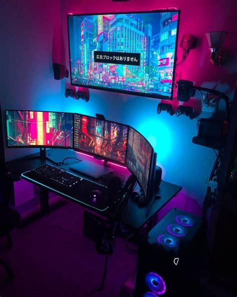 24+ Gaming computer wallpaper | Computer gaming room, Video game room design, Gaming room setup