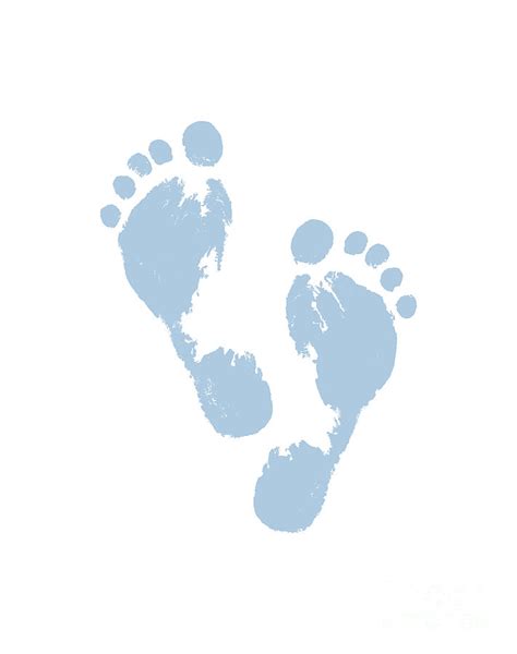 Blue Baby Feet Digital Art by Wendolene Ramsbottom