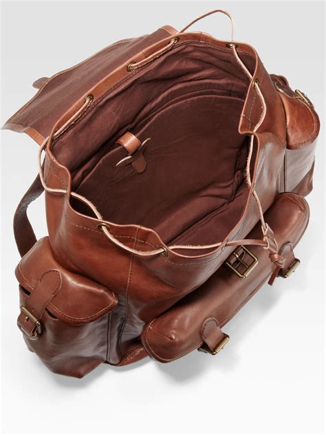 Lyst - Polo Ralph Lauren Leather Backpack in Brown for Men