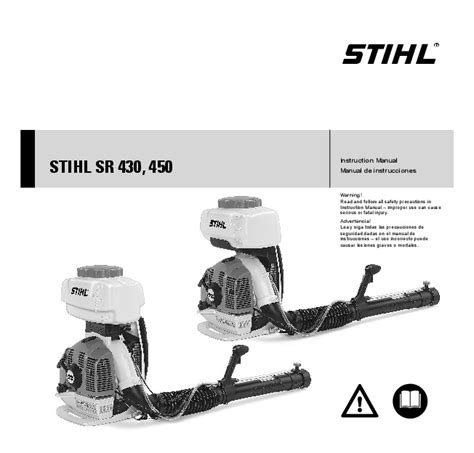 STIHL SR 430 450 Blower Power Sprayer Owners Manual