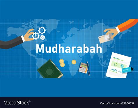 Mudharabah or mudarabah way doing conduct Vector Image