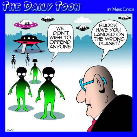 Alien invasion By toons | Media & Culture Cartoon | TOONPOOL