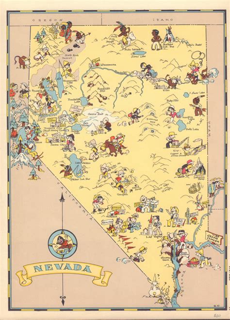 Pictorial map: Nevada, by Ruth Taylor White, 1935 – New World Cartographic