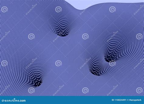 3d Illustration of a Funnel-shaped Landscape Stock Illustration ...