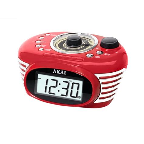 Akai Retro Alarm Clock Radio-Red | Retro alarm clock, Radio alarm clock ...