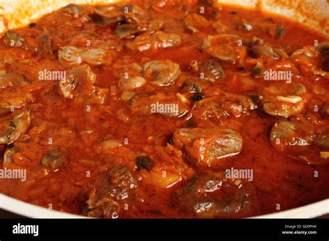 Chicken gizzard stew Stock Photo - Alamy