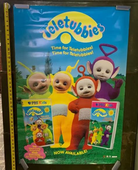 VINTAGE MOVIE POSTER Teletubbies 1998 PBS Home Video Promo Kids Ragdoll ...