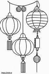 Lantern Festival coloring Page sketch template