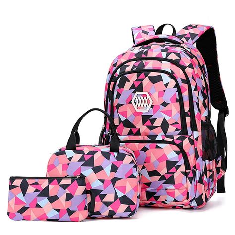 Vbiger - Vbiger Nylon Kids Backpack Set 3pcs Casual School Bag for ...