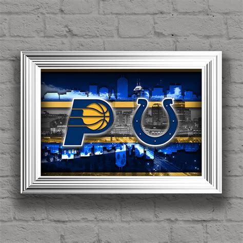 Indianapolis Sports Teams Poster, Indiana Sports Print,Indianapolis Co ...