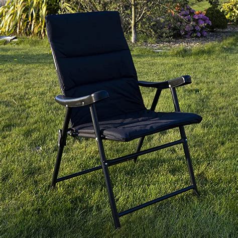 Outdoor Garden Chair Folding Deck Style with Luxury Padding