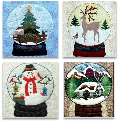 Quilt Inspiration: 'Tis the Season: Snow Globes by Deb Madir Holiday Quilts, Winter Quilts ...