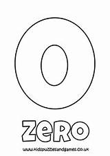 Number Coloring Zero Printable Pages Kids Drawing Numbers Colouring  sketch template