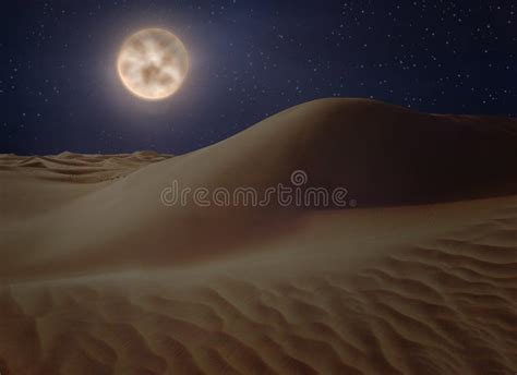 Desert Night Sky Moon