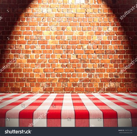 Dining Table Template On Brick Wall Stock Photo 164721254 | Shutterstock