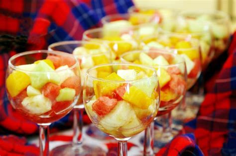 Delicious Fresh Fruits in Glass Bowls Stock Image - Image of ripe ...