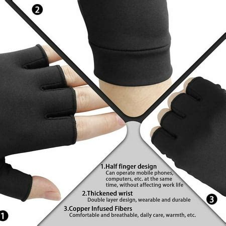 Hottest Copper Compression Gloves Arthritis Fit Carpal Tunnel Hand ...