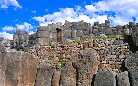 Ancient Megalithic Constructions At Sacsayhuaman Inca Ruins Cusco