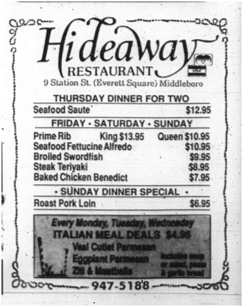 Middleboro, MA Hideway 1990 | Pork loin roast, Special dinner, Sunday dinner