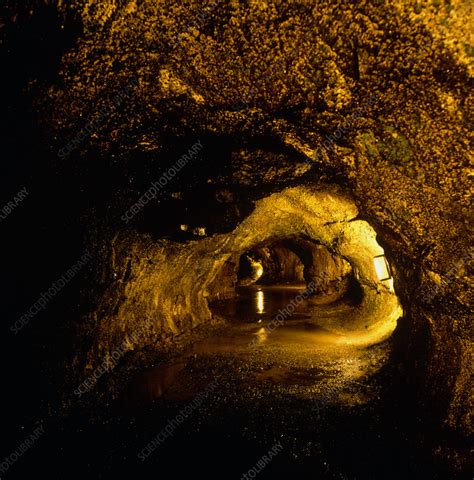 View inside Thurston lava tube on Hawaii, USA - Stock Image - E390/0221 - Science Photo Library