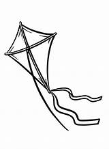 Flying Kite Coloring Page  Free Printable Pages sketch template